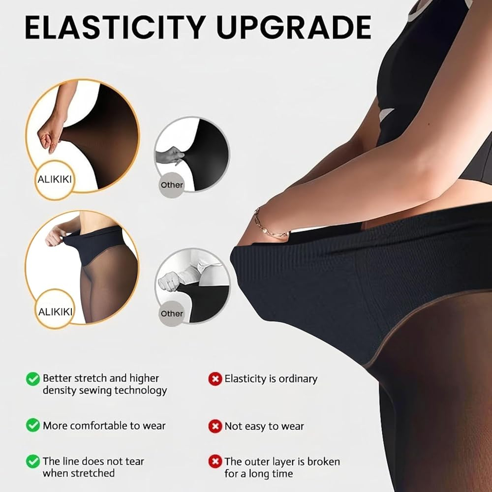 เลกกิ้งบุขนแกะแบบไร้ตะเข็บพร้อ - Tights Pantyhose Sheer บทวิจารณ์และราคา