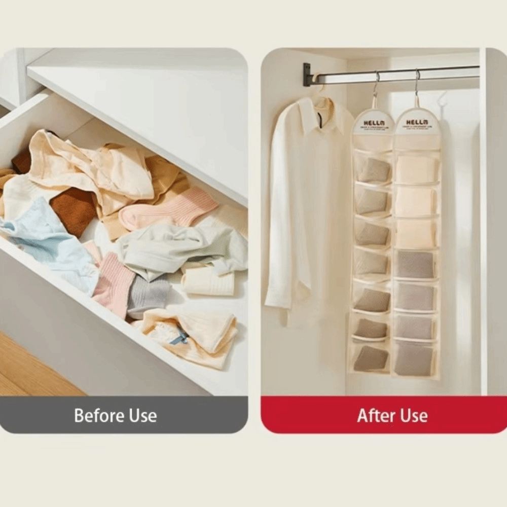 ถุงเก็บของแขวนหลังประตู 7 ช่อง - Sock Organizer Tray บทวิจารณ์และราคา