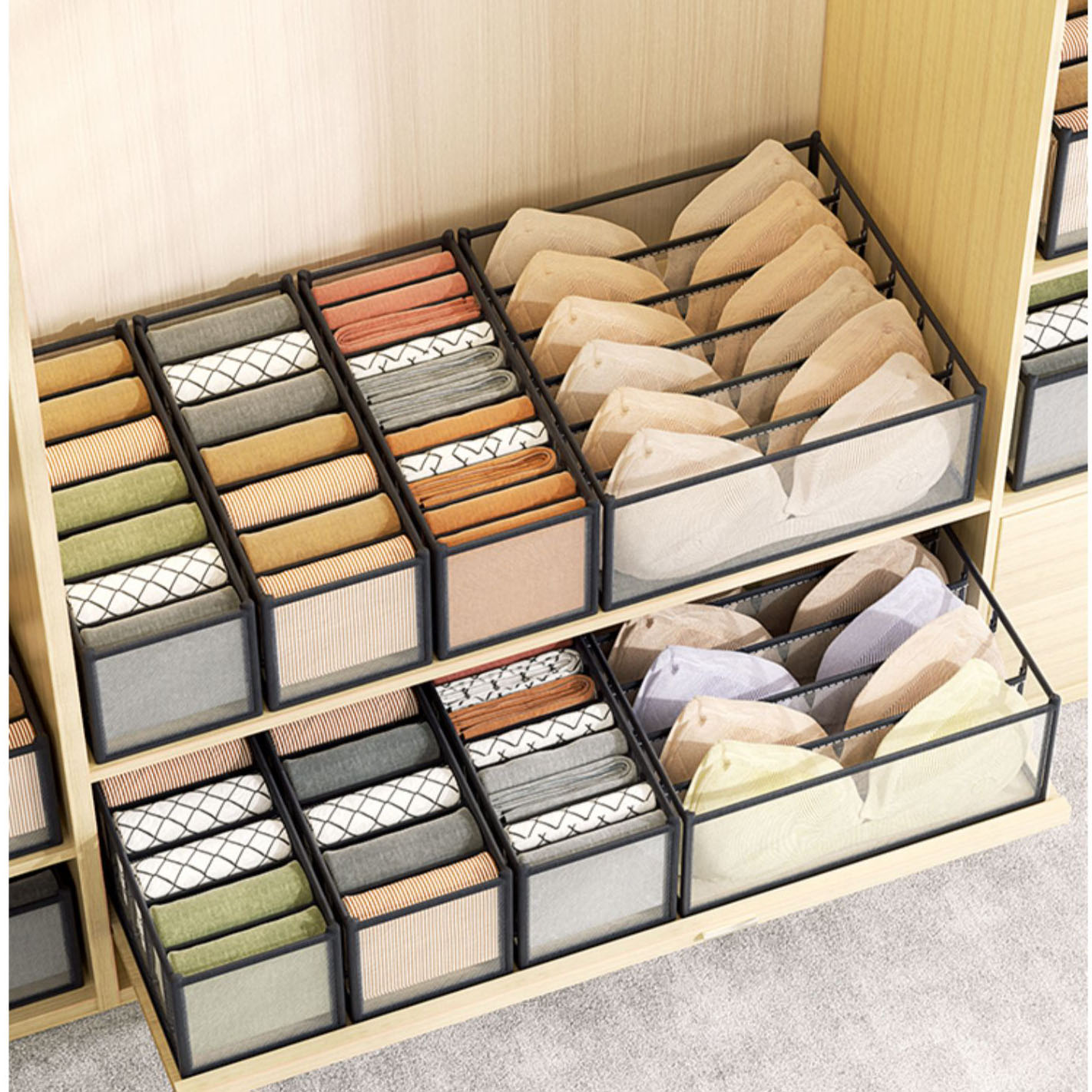 กล่องเก็บชุดชั้นใน กล่องจัดระเ - Sock Organizer Tray บทวิจารณ์และราคา