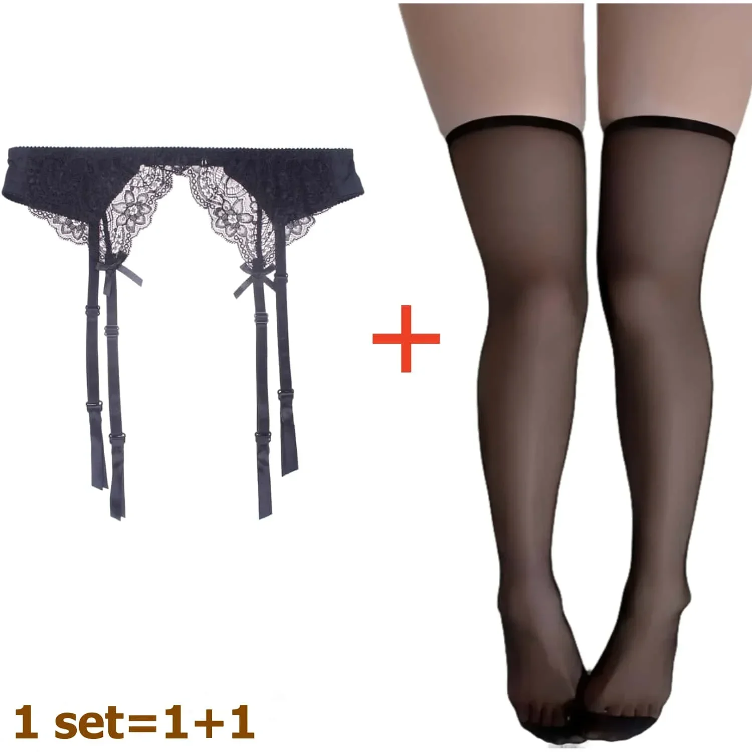 ชุดถุงน่องลูกไม้พร้อมสายรัดถุง - Tights Pantyhose Sheer บทวิจารณ์และราคา